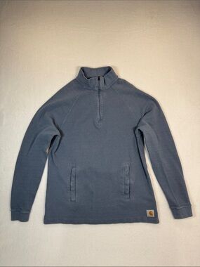 Carhartt Women’s Slate Blue 3/4 zip Pullover